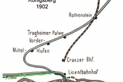 Карта вокзалов в Кёнигсберге