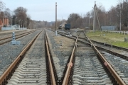 Железнодорожные пути в Ладушкине