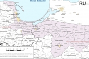 Карта МПП Польша Калининград и область